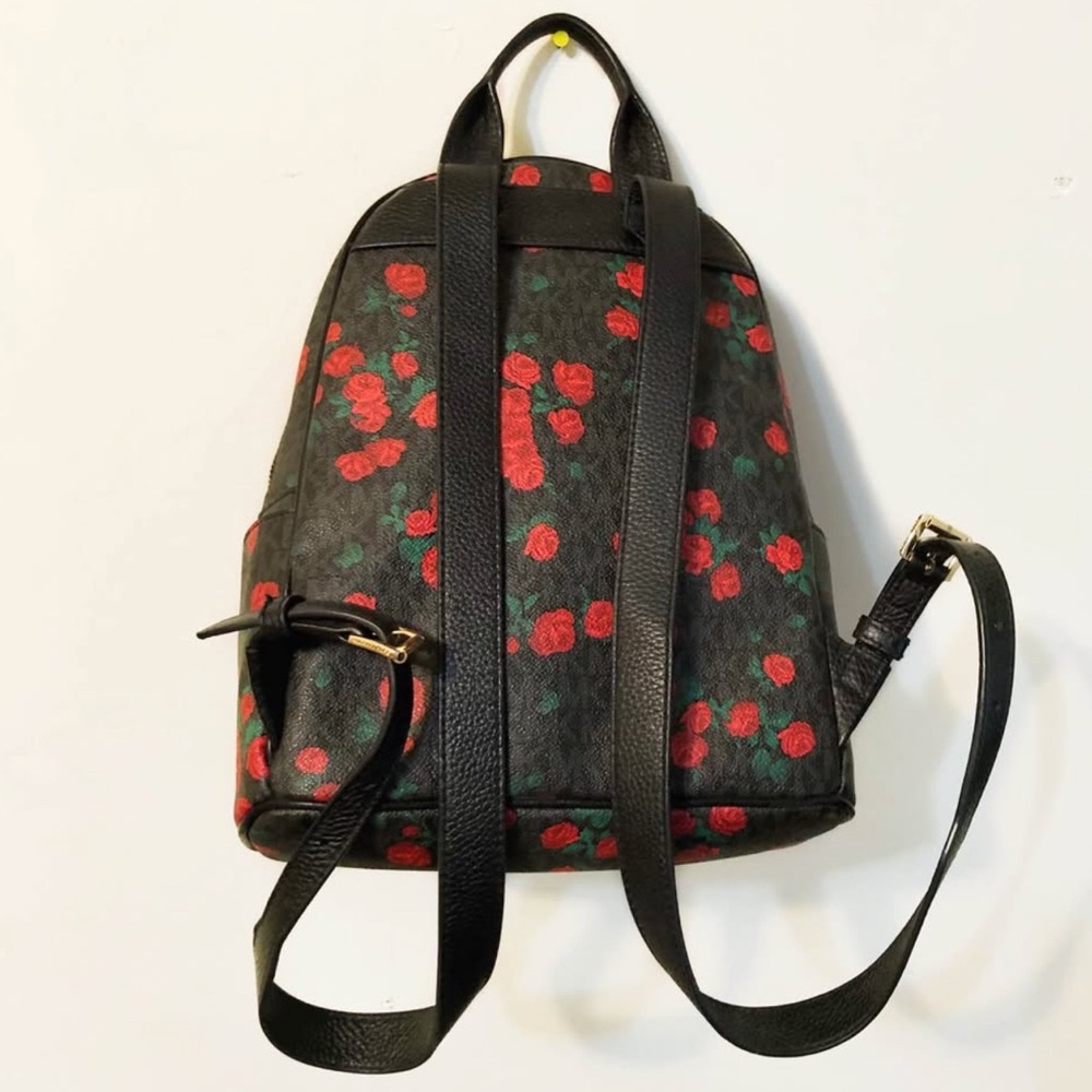Abbey Medium Mk Red Rose Black Leather
Backpack - Picture 3 of 5